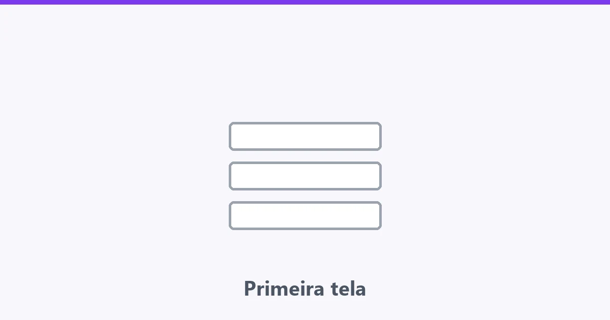 Televisão e celular lado a lado com três campos vazios em cada tela