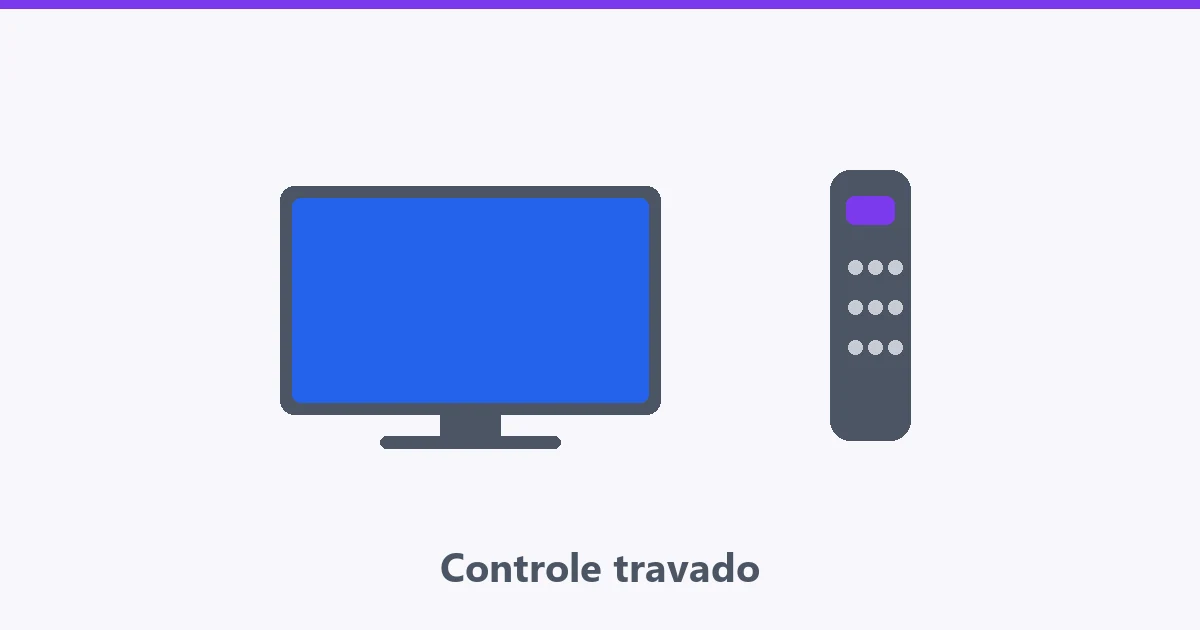 Controle remoto com ondas de comando fracas apontando para a tela