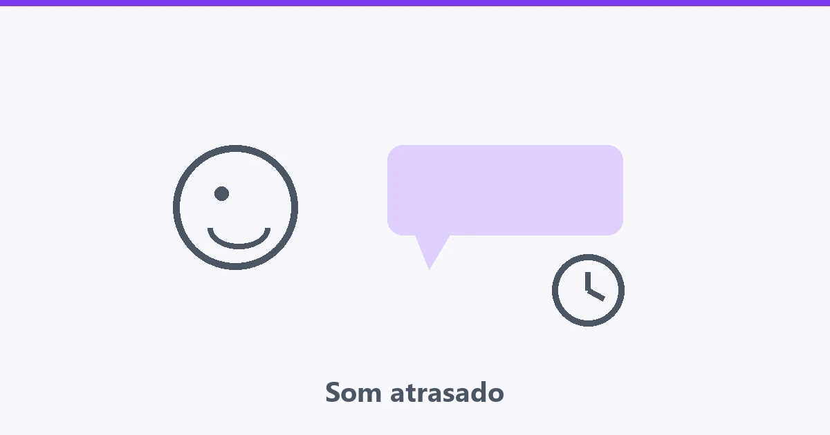 Rosto de perfil com balão de fala deslocado e relógio pequeno