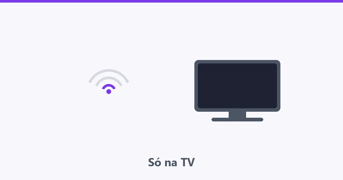 Celular com sinal cheio ao lado de televisão com sinal cortado