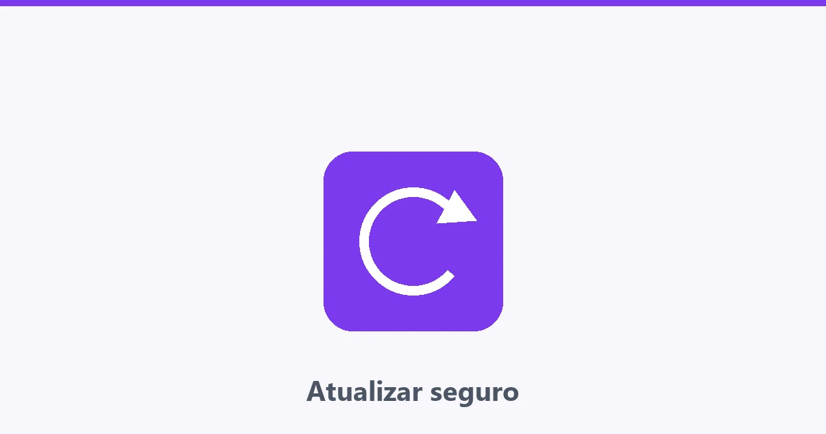 Ícone de aplicativo com seta de atualização e cadeado de dados preservado