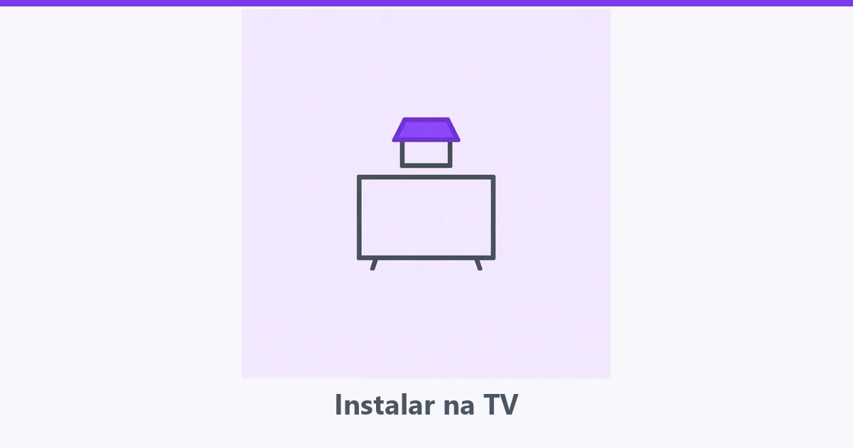 Televisão com ícone de loja de aplicativos acima da tela